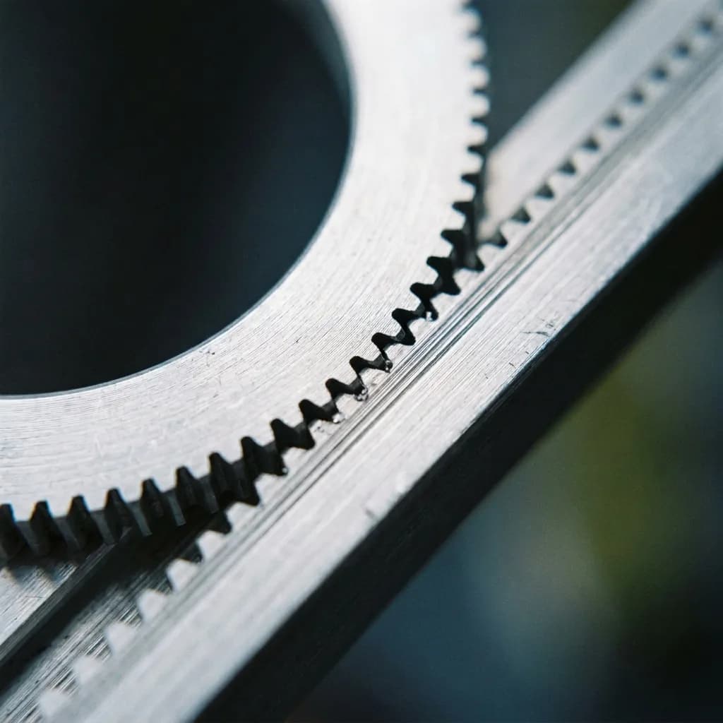 Close-up of a metal gear